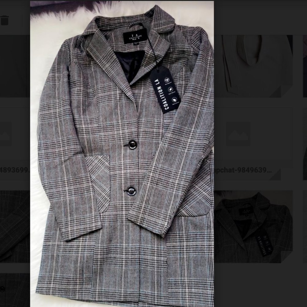 Plaid Over Coat